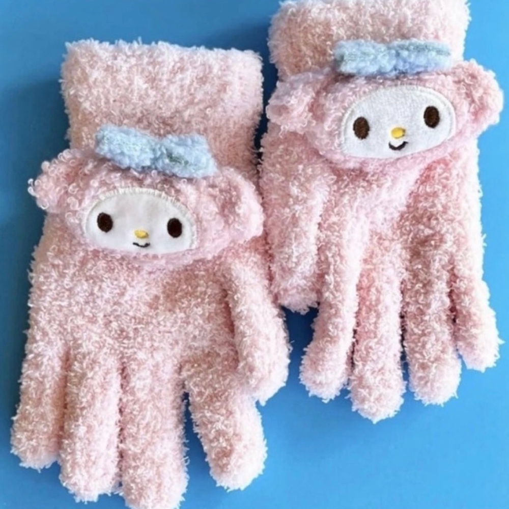 Hello Kitty “My Melody” Soft Plush Cozy Gloves